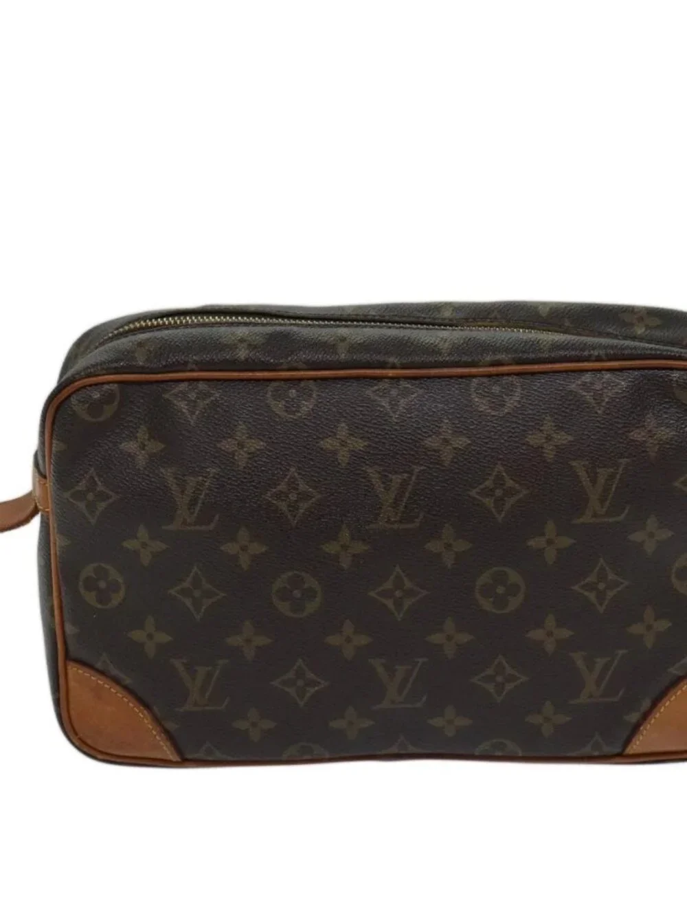 LOUIS VUITTON Monogram Compiegne 28 Clutch Bag M51845 LV Auth